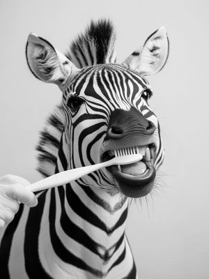 Schattige Zebra Tandarts