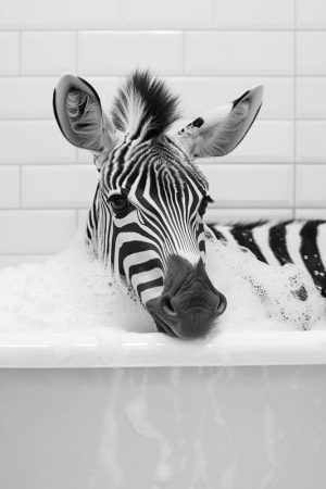 Zebrapret in de Badkuip!