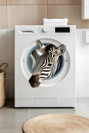 Zebra in de Wasmachine!