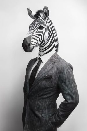 Stijlvolle Zebra in Pak