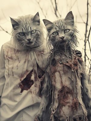 Spookachtige Katten Duo