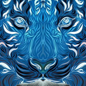Betoverende Blauw Tijger