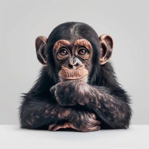 Stoere Chimp van dichtbij