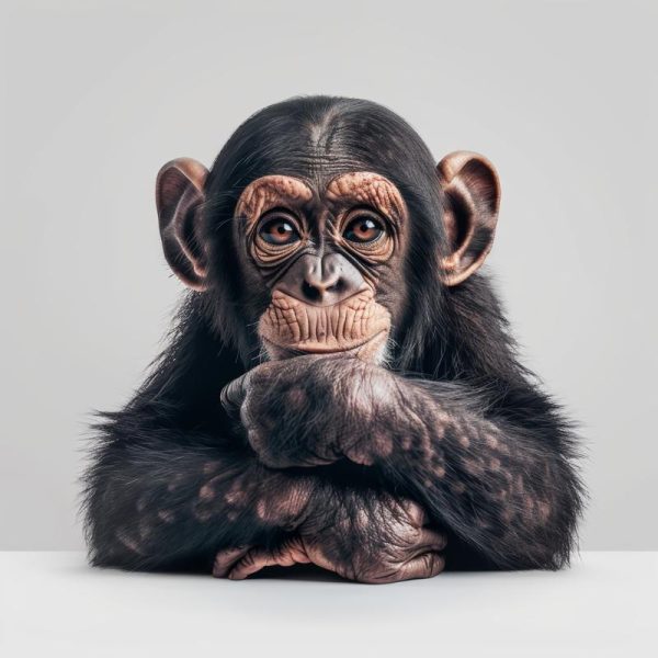 Stoere Chimp van dichtbij