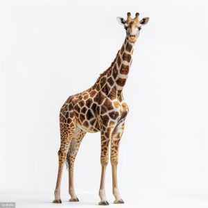 Stoere giraffe in beeld