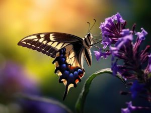Kleurige Vlinder in de Natuur