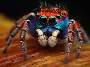 Kleurige Springhaan Spinnen
