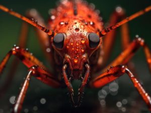 Natuurlijke Wonder: Rode Insectenclose