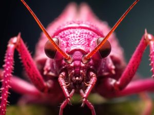 De Prachtige Roze Sprinkhaan