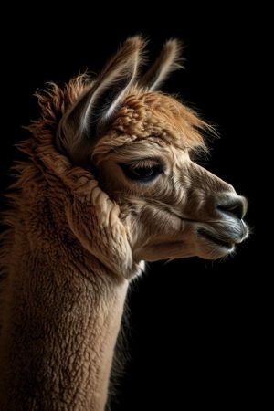 Majestueuze Alpaca in het Donker
