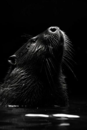 Majestueuze Bever in het Donker