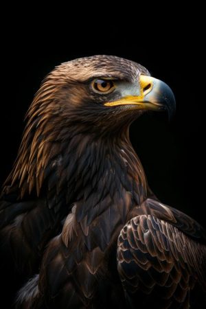 Majestueuze Arend in het Donker