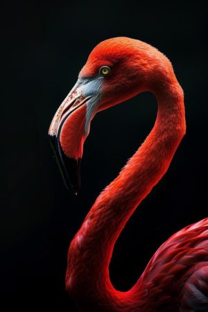 Majestueuze Flamingo in Vurig Rood