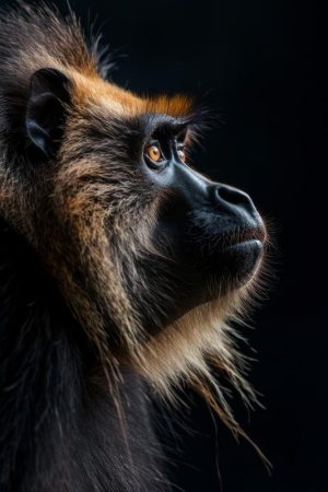 Majestueuze Aap in Profile