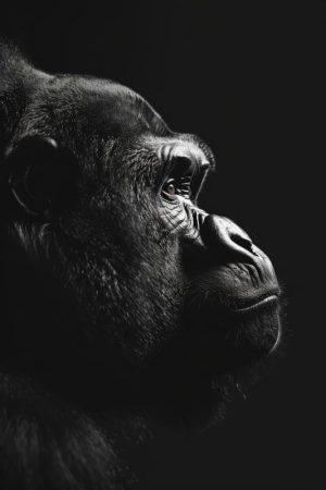 Majestueuze Gorilla in het Donker
