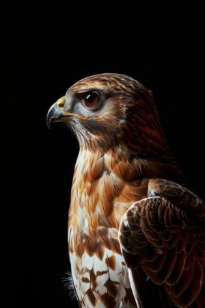 Majestueuze Valk in het Donker