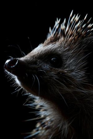 Nachtsilhouet van een Egel