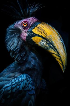 Kleurrijke Neushoornvogel Pracht