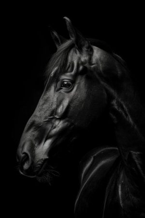 Elegant Zwart Paard