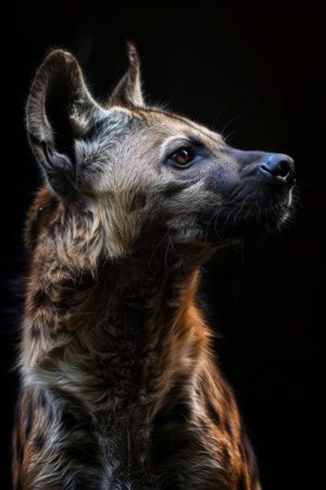 Stoere Hyena in Beeld
