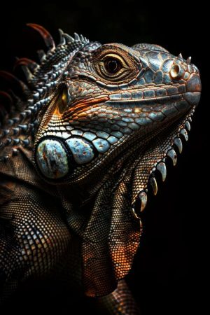 Majestueuze Leguaan in Close-up