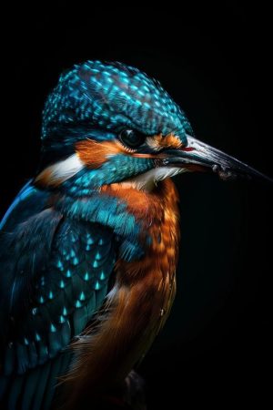Kleurrijke IJsvogel in Close-up