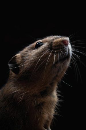 Schattige Gerbil in de Spotlights