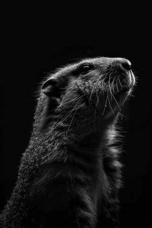 Stoere Marmot in het Donker