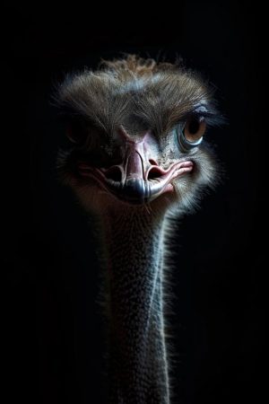 De Grijnzende Struisvogel