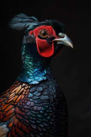 Kleurrijke Fazant in de Spotlight