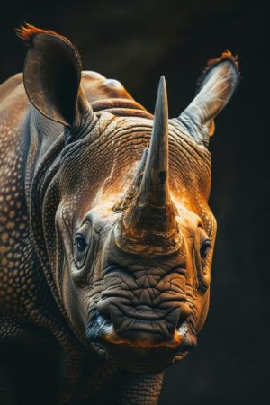 Krachtige Neushoorn Close-up