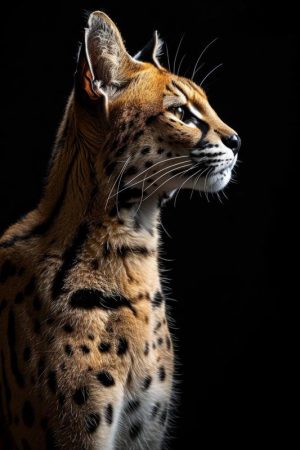 Majestueuze Serval in Profile