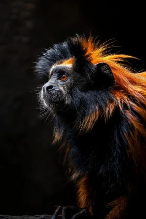Majestueuze Aap in het Donker