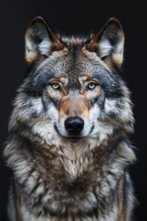Stoere Wolf in Focus