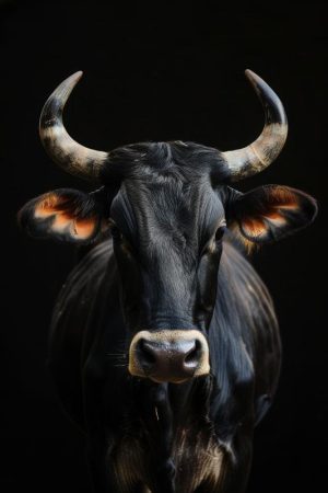 Indrukwekkende Stier Portret