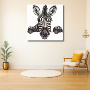 Nieuwsgierige Zebra aan het Hek