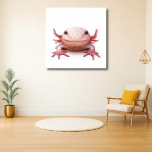 Vrolijke roze axolotl