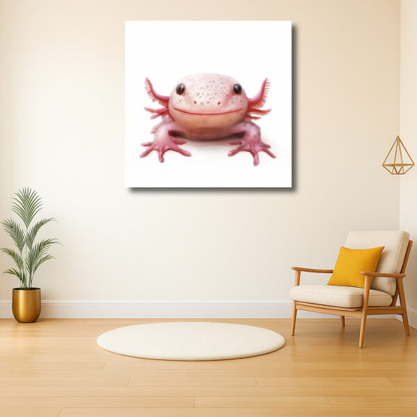 Vrolijke roze axolotl