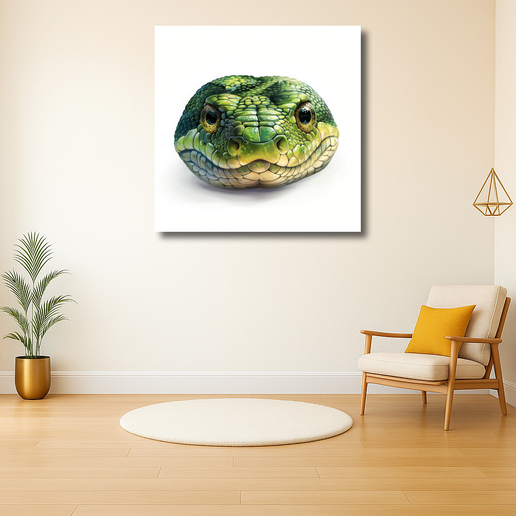 De blik van de groene slang