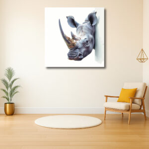 Neushoorn met unieke hoornpatroon