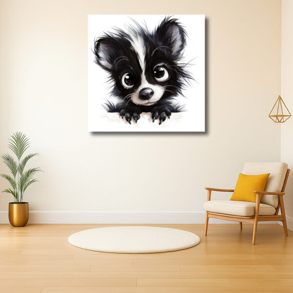 Schattige Baby Stinkdieren Blikken