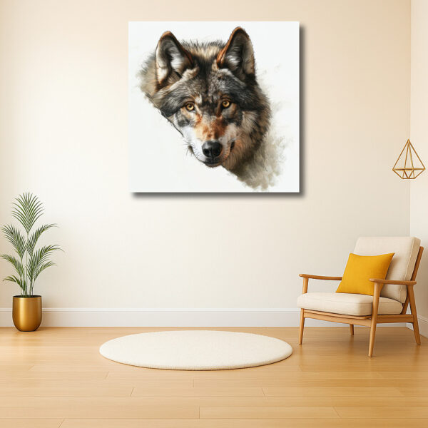 Indringende blik van een wilde wolf