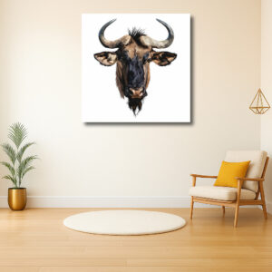 Krachtige Kop van Een Wildebeest