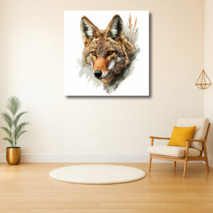 Ondernemende Coyote in Veldzicht