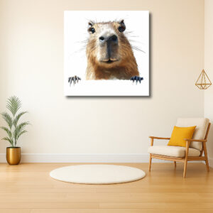 Neus-aan-neus met een nieuwsgierige capibara