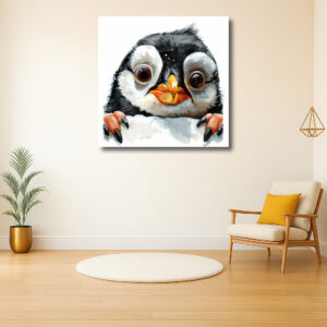 Schattige pinguïn dichtbij in beeld