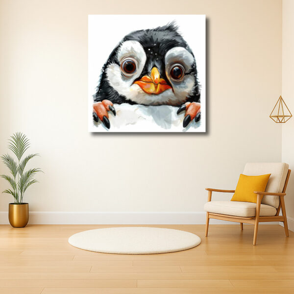 Schattige pinguïn dichtbij in beeld