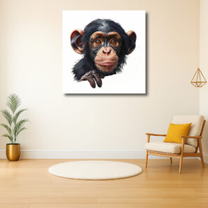 Levenslicht in diepen ogen van een jonge chimpansee