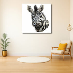Gedetailleerd portret van een zebra