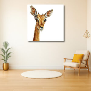 Portret van een nieuwsgierige gazelle